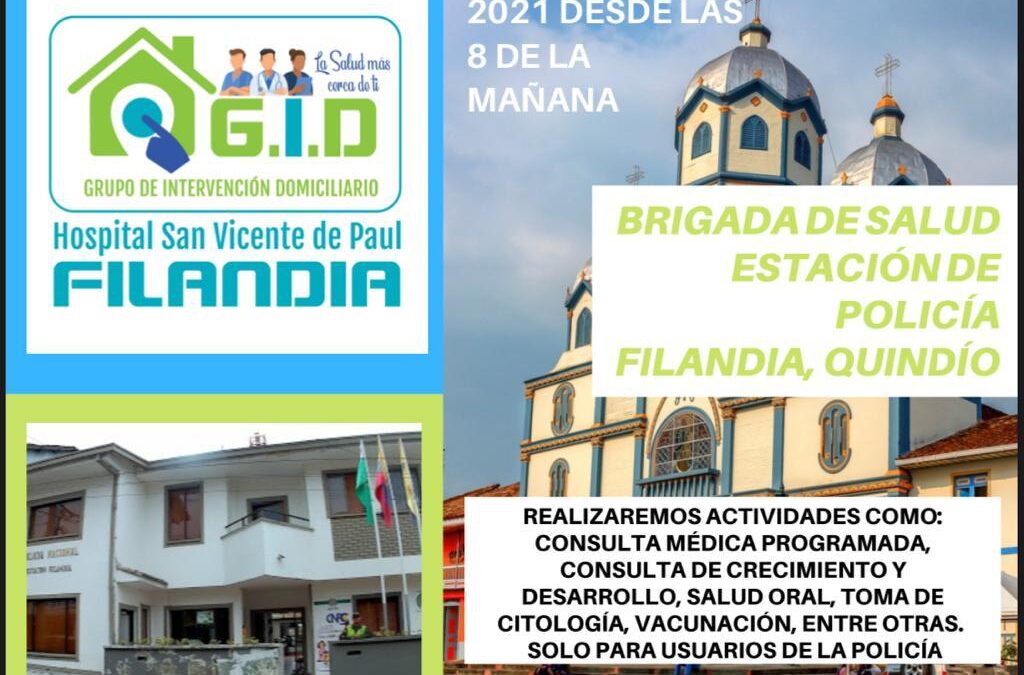 La ESE Hospital San Vicente de Paul del municipio de Filandia realizo jornada de Salud en la Estación de Policía.