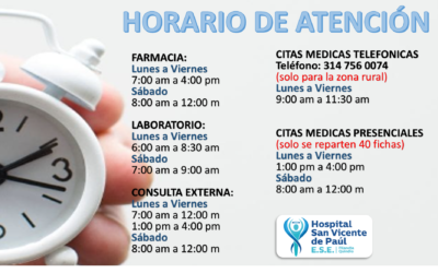 HORARIOS DE ATENCIÓN AL USUARIO